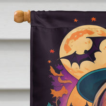 Load image into Gallery viewer, Bearded Collie Witchy Halloween House Flag