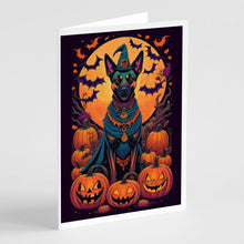 Load image into Gallery viewer, Belgian Malinois Witchy Halloween Greeting Cards -  Blank Note Cards – 8-Pack of Artist-Designed Cards with Envelopes