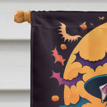 Load image into Gallery viewer, White English Bulldog Witchy Halloween House Flag