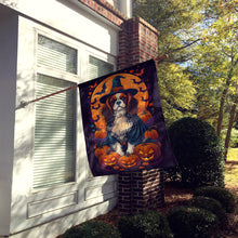 Load image into Gallery viewer, Cavalier Spaniel Witchy Halloween House Flag