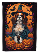 Load image into Gallery viewer, Cavalier Spaniel Witchy Halloween House Flag