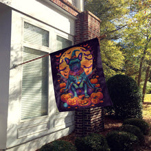Load image into Gallery viewer, Black French Bulldog Witchy Halloween House Flag