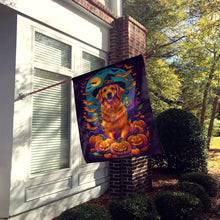 Load image into Gallery viewer, Golden Retriever Witchy Halloween House Flag
