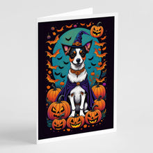 Load image into Gallery viewer, Jack Russell Terrier Witchy Halloween Greeting Cards -  Blank Note Cards – 8-Pack of Artist-Designed Cards with Envelopes