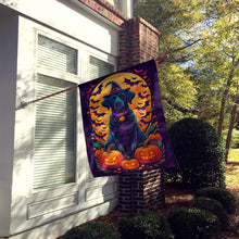 Load image into Gallery viewer, Black Labrador Retriever Witchy Halloween House Flag