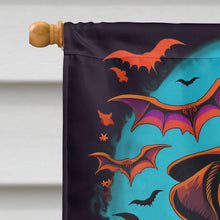 Load image into Gallery viewer, Chocolate Labrador Retriever Witchy Halloween House Flag