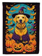 Load image into Gallery viewer, Yellow Labrador Retriever Witchy Halloween House Flag