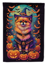 Load image into Gallery viewer, Pomeranian Witchy Halloween House Flag