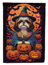 Load image into Gallery viewer, Shih Tzu Witchy Halloween House Flag