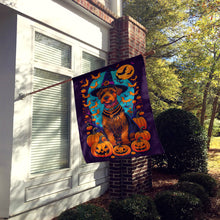 Load image into Gallery viewer, Welsh Terrier Witchy Halloween House Flag