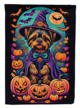Load image into Gallery viewer, Yorkie Witchy Halloween House Flag