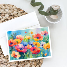 Load image into Gallery viewer, Anemones in Watercolor Greeting Cards -  Blank Note Cards – 8-Pack of Artist-Designed Cards with Envelopes