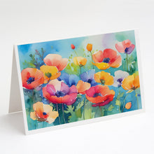 Load image into Gallery viewer, Anemones in Watercolor Greeting Cards -  Blank Note Cards – 8-Pack of Artist-Designed Cards with Envelopes