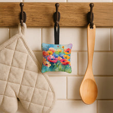 Load image into Gallery viewer, Anemones in Watercolor Hanging Square Fabric Ornament 3.5 × 3.5