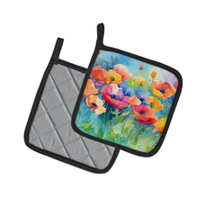 Load image into Gallery viewer, Anemones in Watercolor Pot Holders - Set of 2 Decorative Kitchen Helpers | Made in the USA