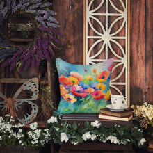 Load image into Gallery viewer, Anemones in Watercolor Throw Pillow