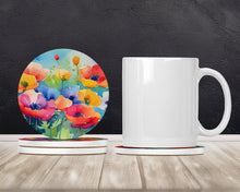 Load image into Gallery viewer, Anemones in Watercolor Large Sandstone Coasters Pack of 4