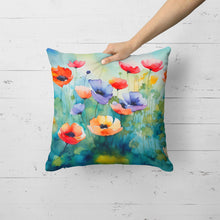 Load image into Gallery viewer, Anemones in Watercolor Throw Pillow
