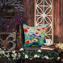Load image into Gallery viewer, Anemones in Watercolor Throw Pillow