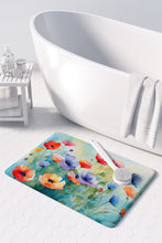Load image into Gallery viewer, Anemones in Watercolor Memory Foam Kitchen Mat