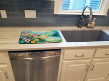 Load image into Gallery viewer, Anemones in Watercolor Dish Drying Mat