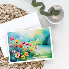 Load image into Gallery viewer, Anemones in Watercolor Greeting Cards -  Blank Note Cards – 8-Pack of Artist-Designed Cards with Envelopes