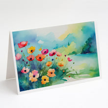 Load image into Gallery viewer, Anemones in Watercolor Greeting Cards -  Blank Note Cards – 8-Pack of Artist-Designed Cards with Envelopes
