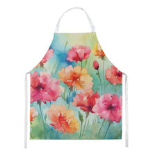 Load image into Gallery viewer, Carnations in Watercolor Apron – Artist-Designed Kitchen, BBQ &amp; Craft Apron