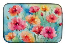 Load image into Gallery viewer, Carnations in Watercolor Dish Drying Mat