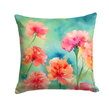 Load image into Gallery viewer, Carnations in Watercolor Throw Pillow