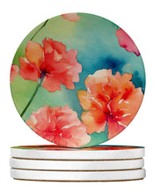 Load image into Gallery viewer, Carnations in Watercolor Large Sandstone Coasters Pack of 4