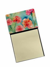 Load image into Gallery viewer, Carnations in Watercolor Sticky Note Holder- Refiilable Desk Accessory Note Pad