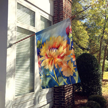 Load image into Gallery viewer, Chrysanthemums in Watercolor House Flag