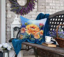Load image into Gallery viewer, Chrysanthemums in Watercolor Throw Pillow