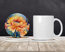 Load image into Gallery viewer, Chrysanthemums in Watercolor Large Sandstone Coasters Pack of 4