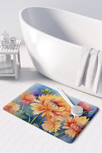 Load image into Gallery viewer, Chrysanthemums in Watercolor Memory Foam Kitchen Mat