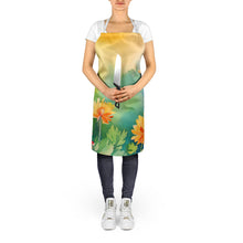 Load image into Gallery viewer, Chrysanthemums in Watercolor Apron – Artist-Designed Kitchen, BBQ &amp; Craft Apron