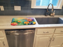 Load image into Gallery viewer, Chrysanthemums in Watercolor Dish Drying Mat