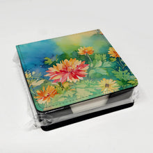 Load image into Gallery viewer, Chrysanthemums in Watercolor PU Leather Note Paper Holder