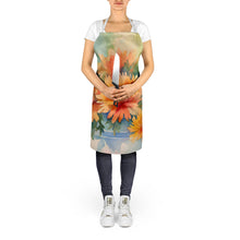 Load image into Gallery viewer, Chrysanthemums in Watercolor Apron – Artist-Designed Kitchen, BBQ &amp; Craft Apron