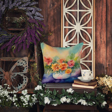 Load image into Gallery viewer, Chrysanthemums in Watercolor Throw Pillow