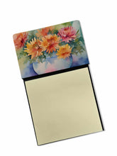 Load image into Gallery viewer, Chrysanthemums in Watercolor Sticky Note Holder- Refiilable Desk Accessory Note Pad
