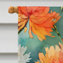 Load image into Gallery viewer, Chrysanthemums in Watercolor House Flag