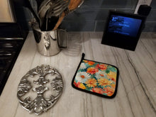 Load image into Gallery viewer, Chrysanthemums in Watercolor Pot Holders - Set of 2 Decorative Kitchen Helpers | Made in the USA