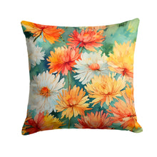 Load image into Gallery viewer, Chrysanthemums in Watercolor Throw Pillow