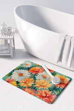 Load image into Gallery viewer, Chrysanthemums in Watercolor Memory Foam Kitchen Mat