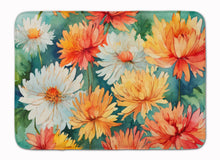 Load image into Gallery viewer, Chrysanthemums in Watercolor Memory Foam Kitchen Mat