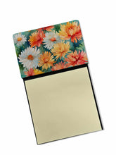 Load image into Gallery viewer, Chrysanthemums in Watercolor Sticky Note Holder- Refiilable Desk Accessory Note Pad