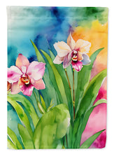 Load image into Gallery viewer, Orchids in Watercolor House Flag