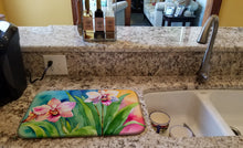 Load image into Gallery viewer, Orchids in Watercolor Dish Drying Mat